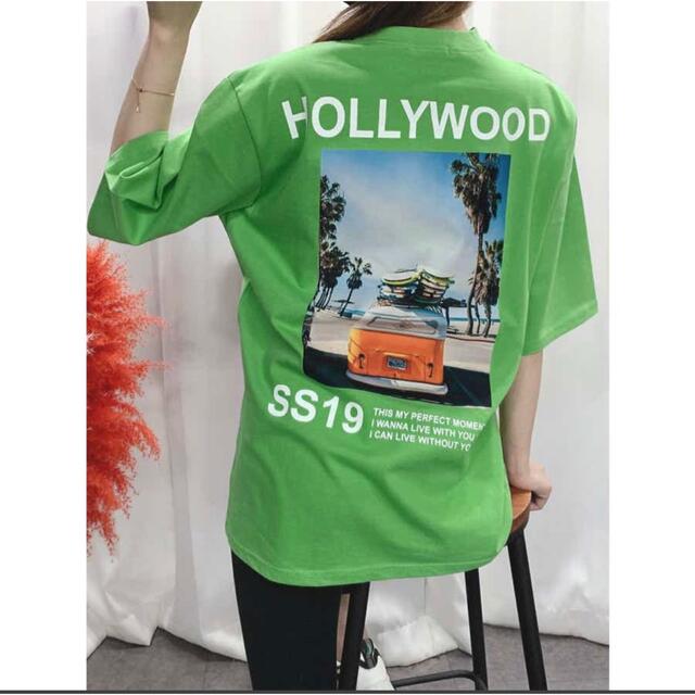 レディース 半袖 トップス クルーネック  tシャツ ロゴ　韓国 カットソー メンズのトップス(Tシャツ/カットソー(半袖/袖なし))の商品写真