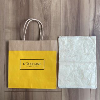 ロクシタン(L'OCCITANE)のL'OCCITANEショップ紙袋+ L'OCCITANEロゴ入りペーパー(ショップ袋)