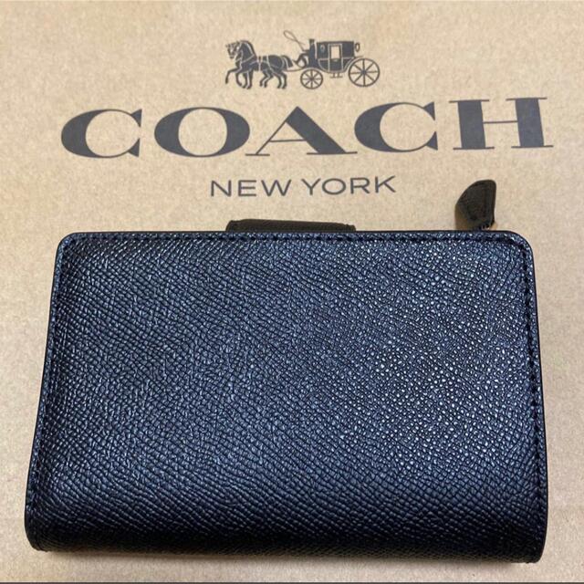 COACH(コーチ)のコーチ　新品　財布　折財布　ブラック　黒系 レディースのファッション小物(財布)の商品写真