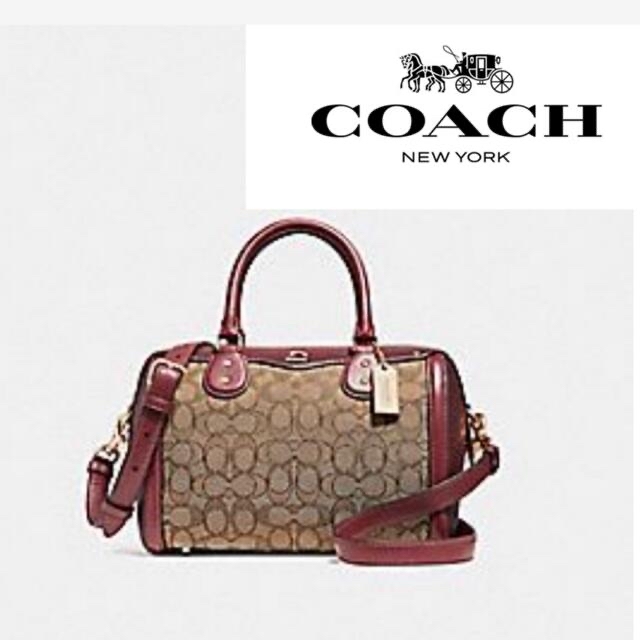 COACH  アイヴィ ベネット サッチェル シグネチャー ジャカード