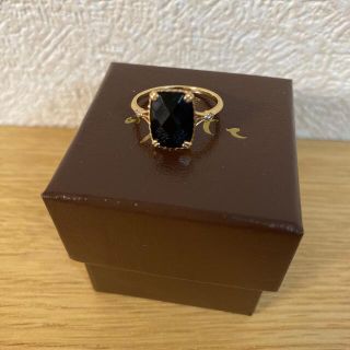 agete - 11号 アガット agete K10 ダイアモンド ブラック カルセドニー