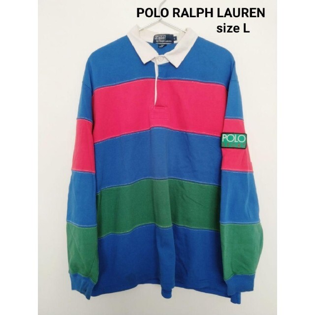 激レア90s POLO SPORT星条旗 ビック刺繍 切替カラーラガーシャツ | www