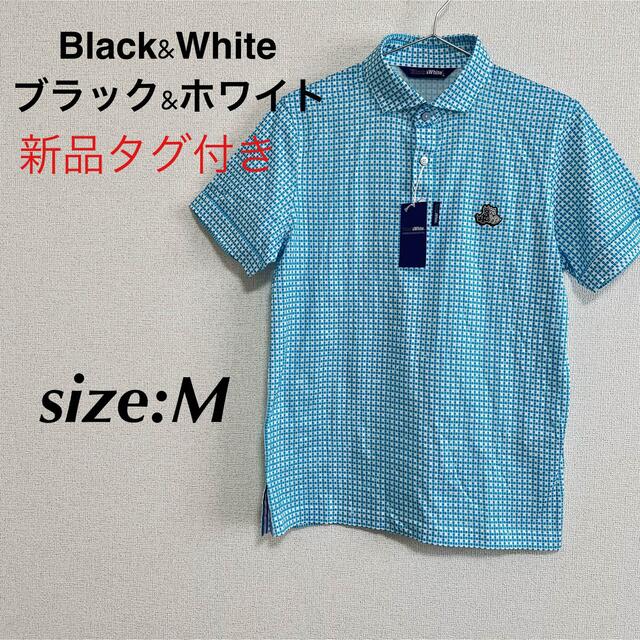 高い品質 Black&White ブラックアンドホワイト メンズゴルフウェア ポロシャツ ウエア