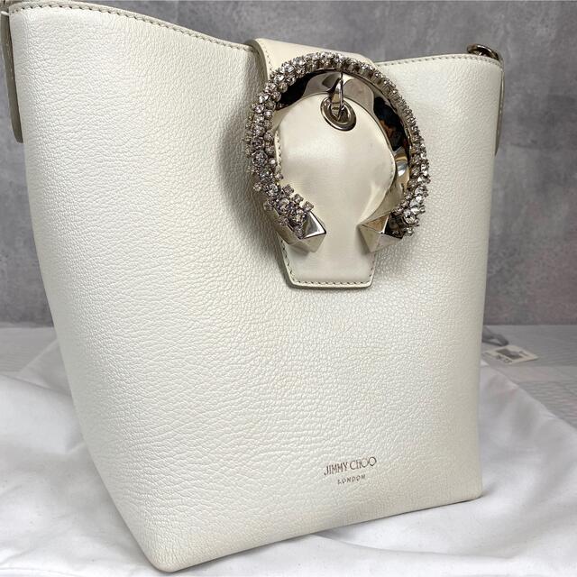 美品 JIMMY CHOO MADELINE クリスタル 2wayバケットバッグ 【大注目