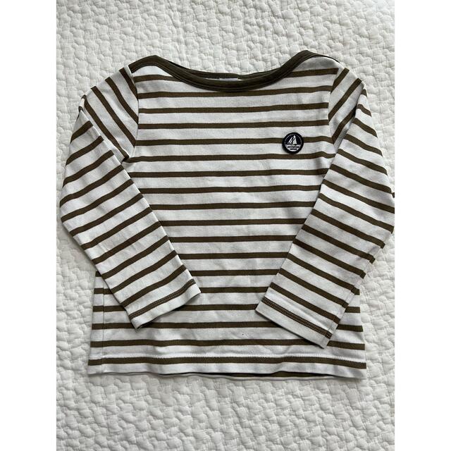 PETIT BATEAU(プチバトー)のプチバトー ボーダー長T 110 キッズ/ベビー/マタニティのキッズ服男の子用(90cm~)(Tシャツ/カットソー)の商品写真