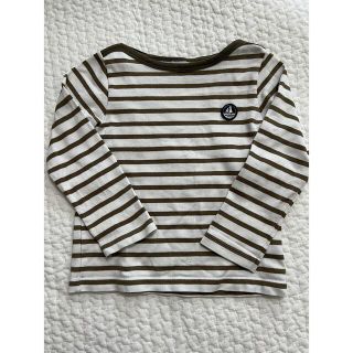 プチバトー(PETIT BATEAU)のプチバトー ボーダー長T 110(Tシャツ/カットソー)