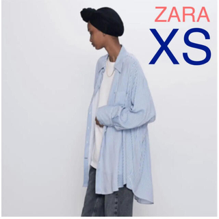 ザラ(ZARA)の新品ZARA ストライプオーバーサイズシャツXS(シャツ/ブラウス(長袖/七分))