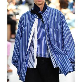 サカイ(sacai)のサカイ　sacai　レイヤード　ストライプシャツ　オーバーサイズ　シャツ(シャツ)