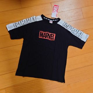 マーベル(MARVEL)の★160サイズ★新品★未使用★タグ付き★マーベル★半袖★Tシャツ★ライン入り★黒(Tシャツ/カットソー)