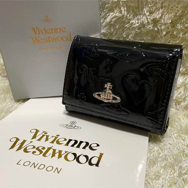 超ポイントアップ祭 Vivienne ガマ口 黒 3つ折り財布 未使用