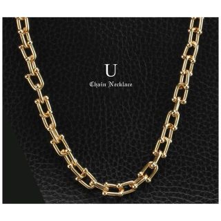 ティファニー(Tiffany & Co.)の18金仕上げ Uチェーンネックレス ゴールド 金 チェーン メンズ ネックレス(ネックレス)