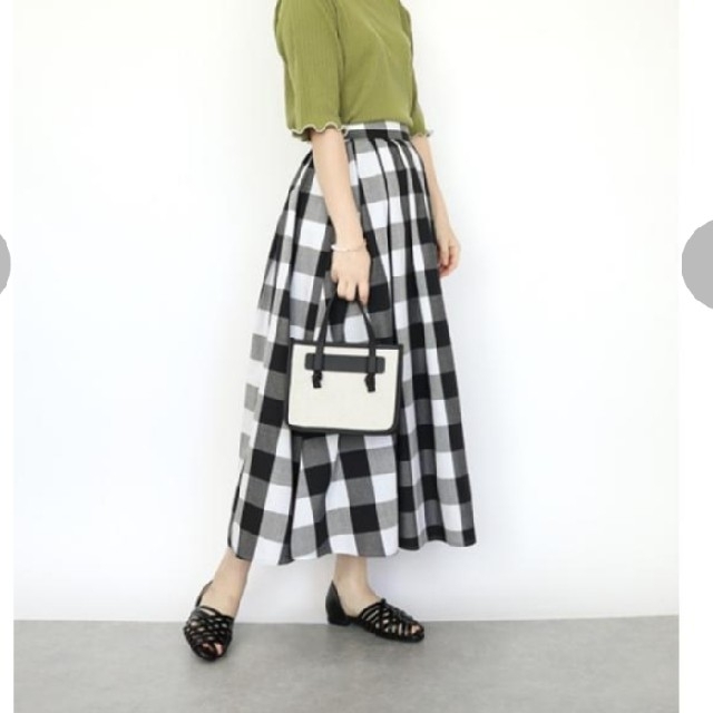 しまむら(シマムラ)の値下げ!　新品　しまむら　チェックフレアスカート　TERA　パープル　Lサイズ レディースのスカート(ロングスカート)の商品写真