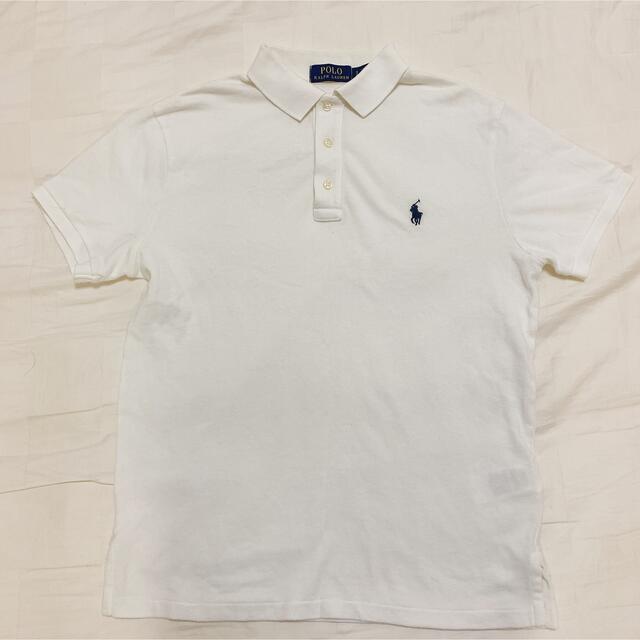 POLO RALPH LAUREN(ポロラルフローレン)の【美品！パイル生地  ポロラルフローレン ポロシャツ】ホワイト メンズのトップス(ポロシャツ)の商品写真