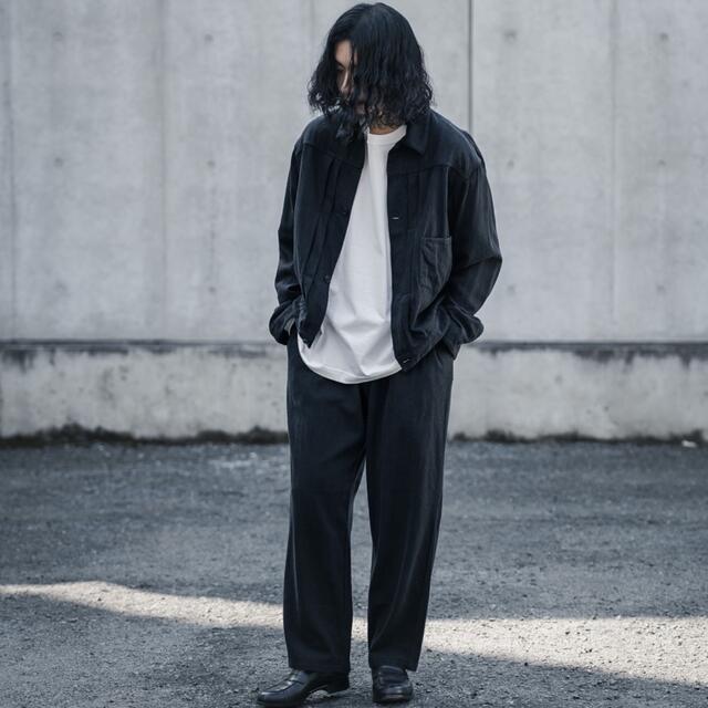 comoli 22ss シルクネルドローストリングパンツ　1