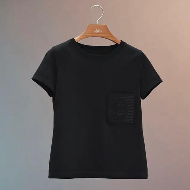 最大15%OFFクーポン - Hermes 新品 刺繍入りポケット36 エルメス　マイクロTシャツ Tシャツ(半袖+袖なし)