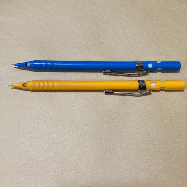 ぺんてる(ペンテル)の廃盤　2本セット　SHAR Pentel シャープペンシル　イエロー　ブルー  インテリア/住まい/日用品の文房具(ペン/マーカー)の商品写真