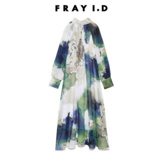 フレイアイディー(FRAY I.D)のアートプリントフレアワンピース今季完売商品(ロングワンピース/マキシワンピース)