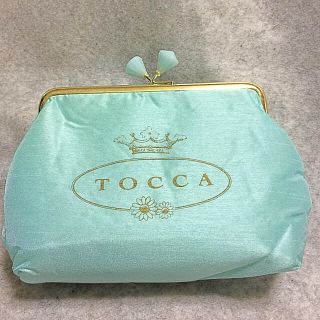 トッカ(TOCCA)のTOCCA ビジューつき がま口ポーチ 新品未使用(ポーチ)