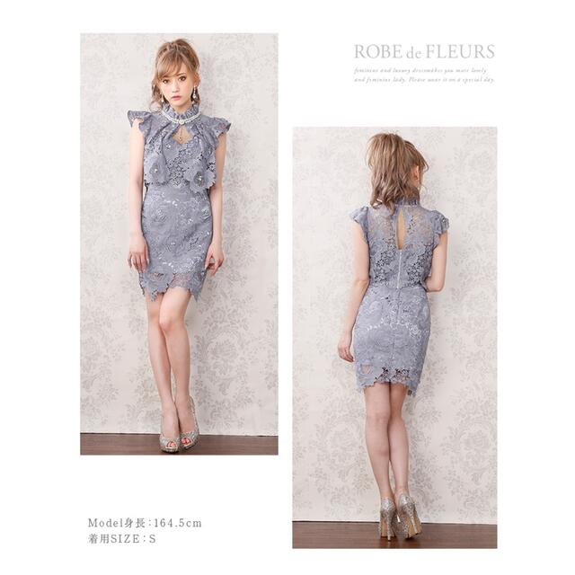 ROBE(ローブ)のROBEdeFLEURS Sサイズ ネイビー レディースのフォーマル/ドレス(ナイトドレス)の商品写真