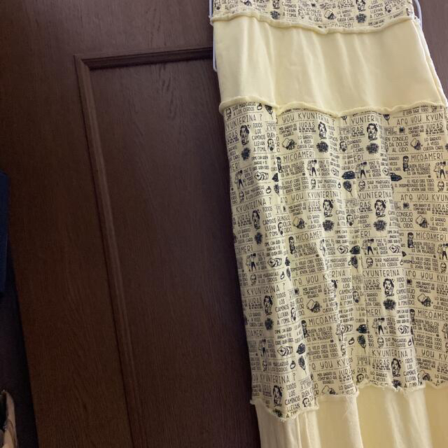 ロングスカート　ミコアメリ　切りっぱなし　裏表縫いスカート レディースのスカート(ロングスカート)の商品写真