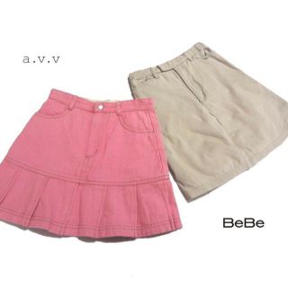 ベベ(BeBe)の■a.v.v・BEBE/アーヴェヴェ・べべ■ 110cm スカート2枚セット(スカート)