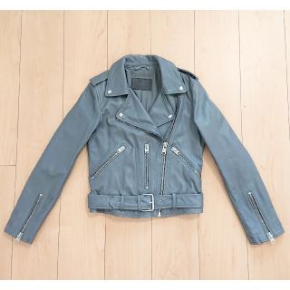 オールセインツ(All Saints)の美品 ALLSAINTS シープレザージャケット 革ジャン ダブルライダース(ライダースジャケット)