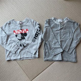 エックスガールステージス(X-girl Stages)のx-girlstages ミッキー コラボ　ロゴ入り　ロンT 2枚セット(Tシャツ/カットソー)