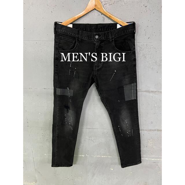 MEN'S BIGI ダメージ加工ストレッチブラックデニム！