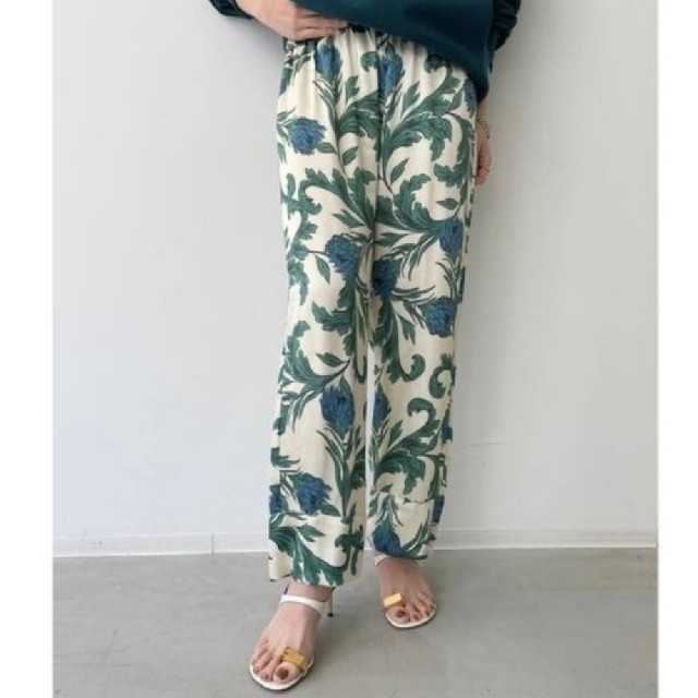 【SENSI STUDIO】Print Slouchy Pants◇グリーン36