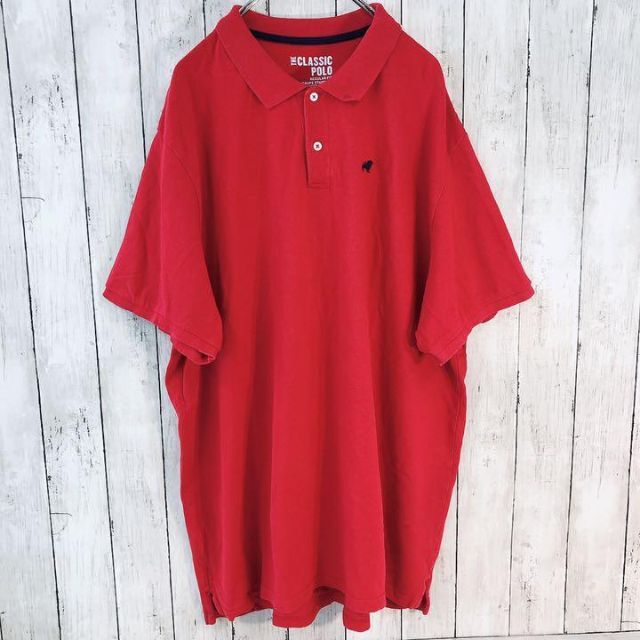 Old Navy(オールドネイビー)のOLD NAVY classic 半袖ポロシャツ 赤 コットンTシャツ 赤 メンズのトップス(ポロシャツ)の商品写真