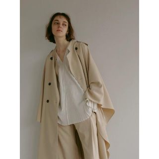 louren standcollar bigcape coat BEIGE