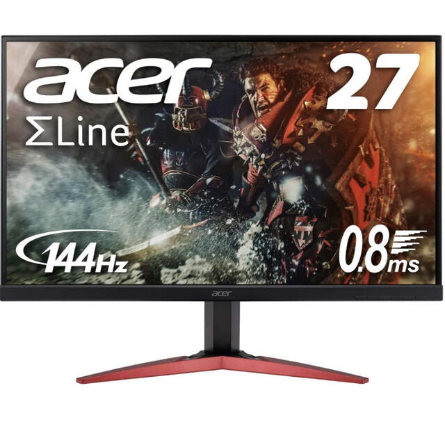 Acer(エイサー)のacer ゲーミングモニター 27インチ 144Hz TNパネル スマホ/家電/カメラのPC/タブレット(ディスプレイ)の商品写真