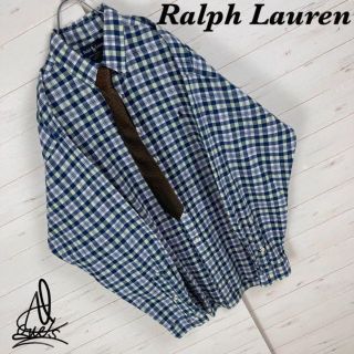 ラルフローレン(Ralph Lauren)の《チェック》Ralph Lauren ラルフローレン　シャツ　XXL☆刺繍ロゴ(シャツ)