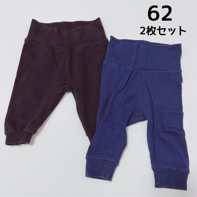 H&M(エイチアンドエム)のH&M レギンス 長ズボン ベビー 62cm ネイビー 黒 2枚セット ◡̈ キッズ/ベビー/マタニティのベビー服(~85cm)(パンツ)の商品写真