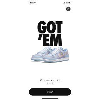 NIKE union ダンクロー　25cm (スニーカー)