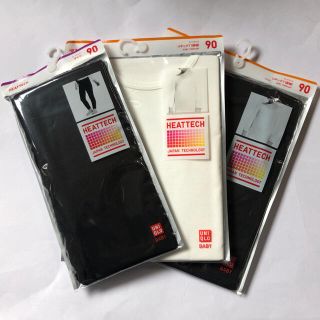 ユニクロ(UNIQLO)のヒートテックBABYUネックT(長袖)タイツセット(肌着/下着)