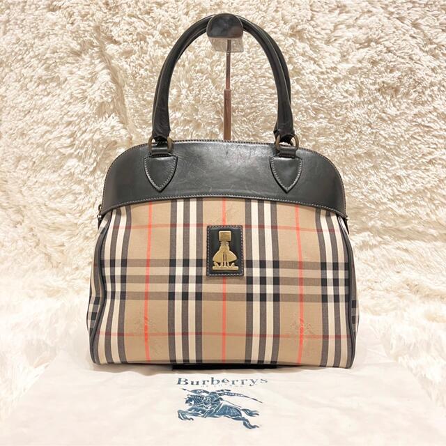 最新のデザイン BURBERRY シャドーホース クラシカルノバチェック ハンドバッグ 超希少／美品♡バーバリー ハンドバッグ 