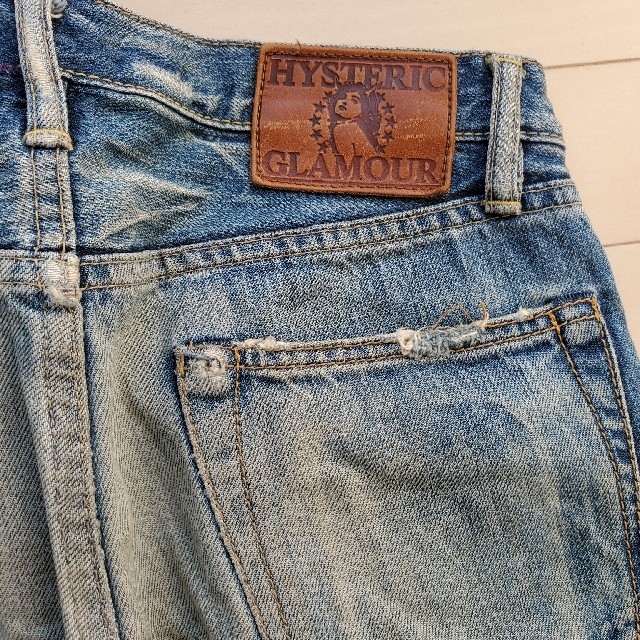 ヒステリックグラマー　ダメージデニム　メンズ　HYSTERIC GLAMOUR