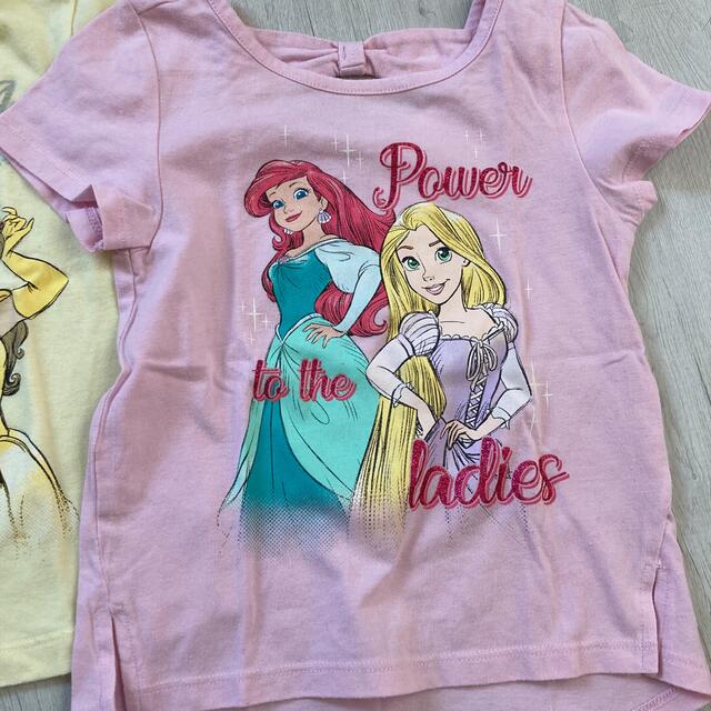 Disney(ディズニー)のプリンセスTシャツ　2枚　ズボン1枚　3点セット売り キッズ/ベビー/マタニティのキッズ服女の子用(90cm~)(Tシャツ/カットソー)の商品写真