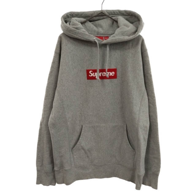 SUPREME シュプリーム 16AW Box Logo Hooded Sweatshirt ボックスロゴプルオーバーパーカー グレー