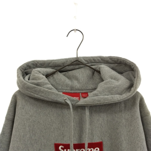 SUPREME シュプリーム 16AW Box Logo Hooded Sweatshirt ボックスロゴプルオーバーパーカー グレー