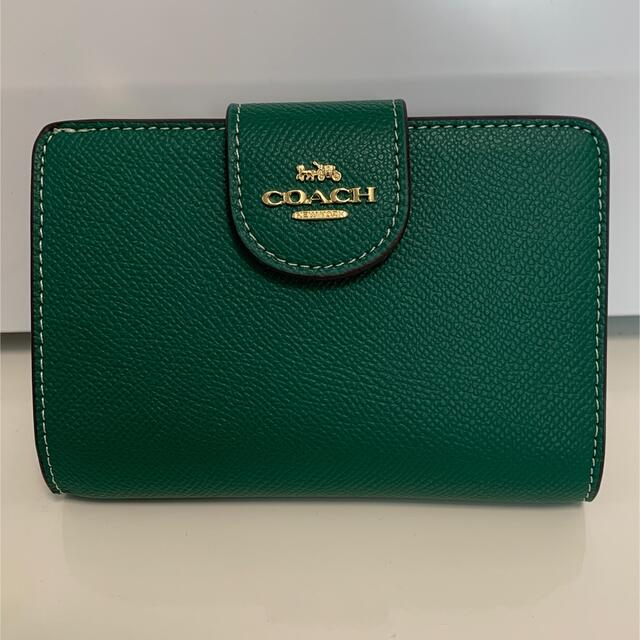 COACH(コーチ)の6390 コーチ　　二つ折り財布　グリーン　緑 メンズのファッション小物(折り財布)の商品写真