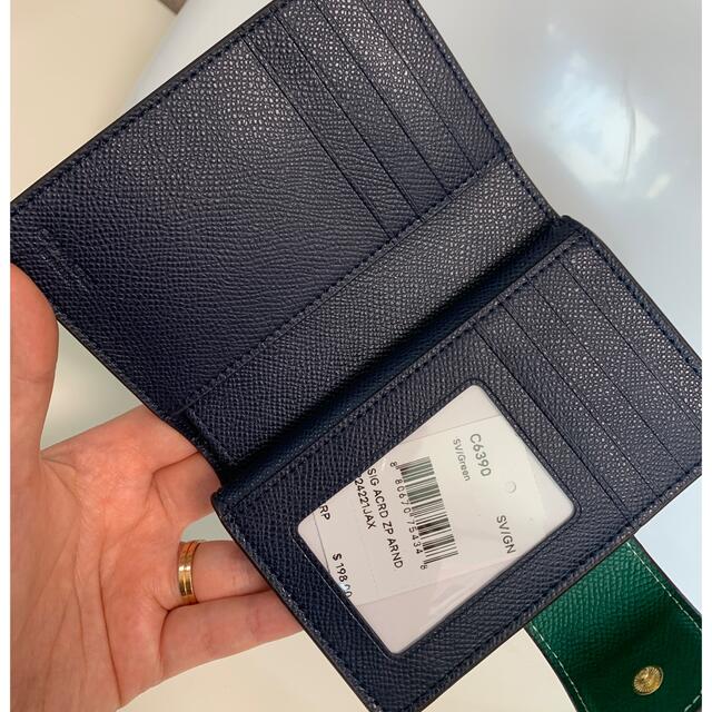 COACH(コーチ)の6390 コーチ　　二つ折り財布　グリーン　緑 メンズのファッション小物(折り財布)の商品写真