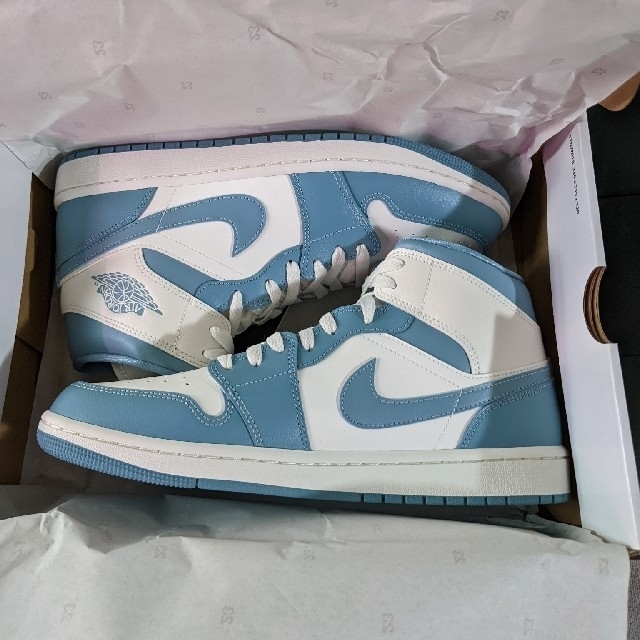 メンズWMNS Air Jordan 1 Mid University Blue