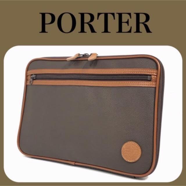 PORTER(ポーター)の未使用品　ポーター　本革製レザー×PVC セカンドバッグ RaGE78 メンズのバッグ(セカンドバッグ/クラッチバッグ)の商品写真