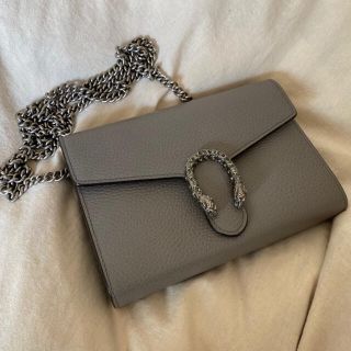 グッチ(Gucci)のGUCCI ディオニュソス チェーン ウォレット バッグ　グレー(ショルダーバッグ)