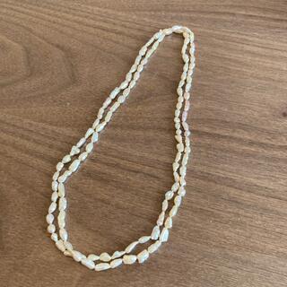 【淡水真珠】〈新品未使用〉ピンクベージュパール二連ネックレス(ネックレス)