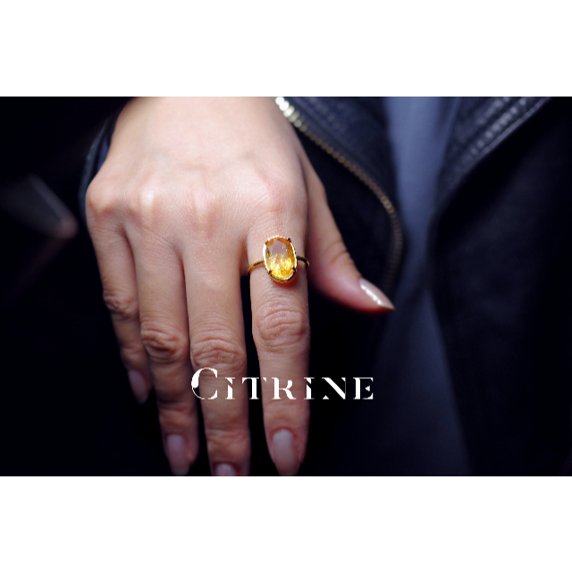 えください 新作『Citrine』世界でひとつの天然石リングs925+22kgp