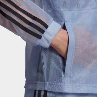 adidas - adidas シースルー ジャケット トラックトップ ジャージ ... 新品 アディダス 青Lシースルー ジャケット トラックトップ ジャージ メッシュ