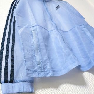 adidas - adidas シースルー ジャケット トラックトップ ジャージ ... 新品 アディダス 青Lシースルー ジャケット トラックトップ ジャージ メッシュ
